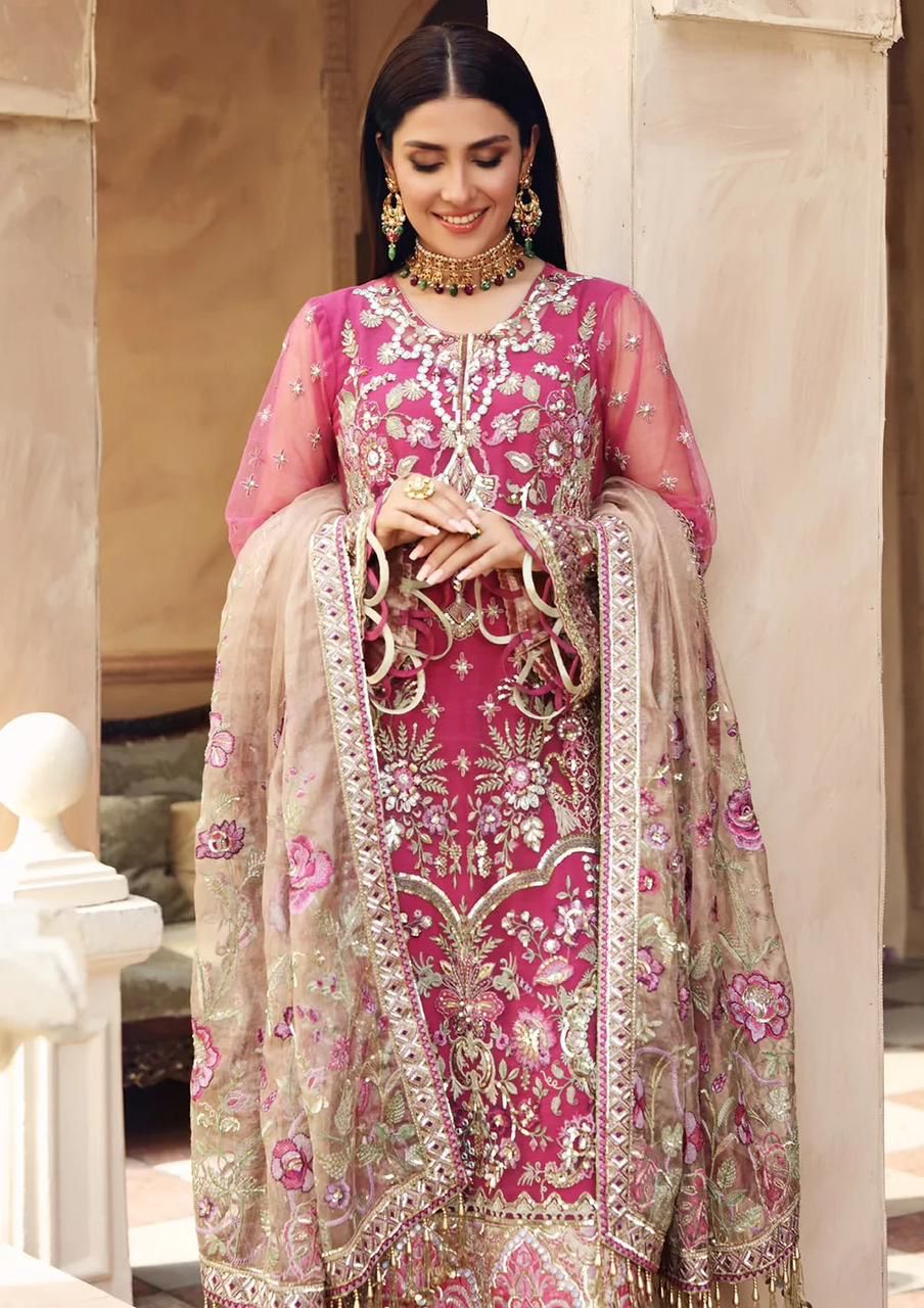 Fully Heavy Embroidered Organza Suit With Hand Work