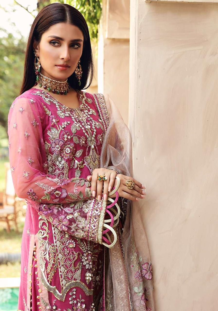 Fully Heavy Embroidered Organza Suit With Hand Work