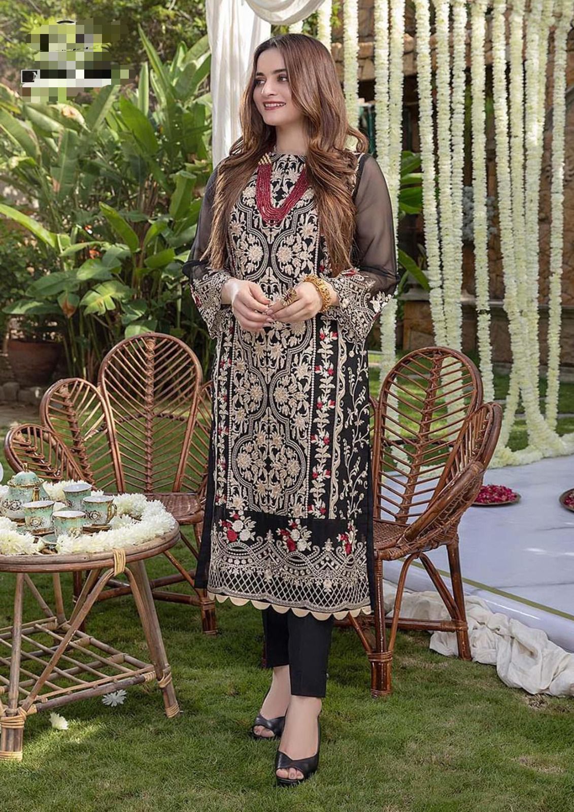 AZURE EMBROIDERY 2pice collection Kameez Trouser