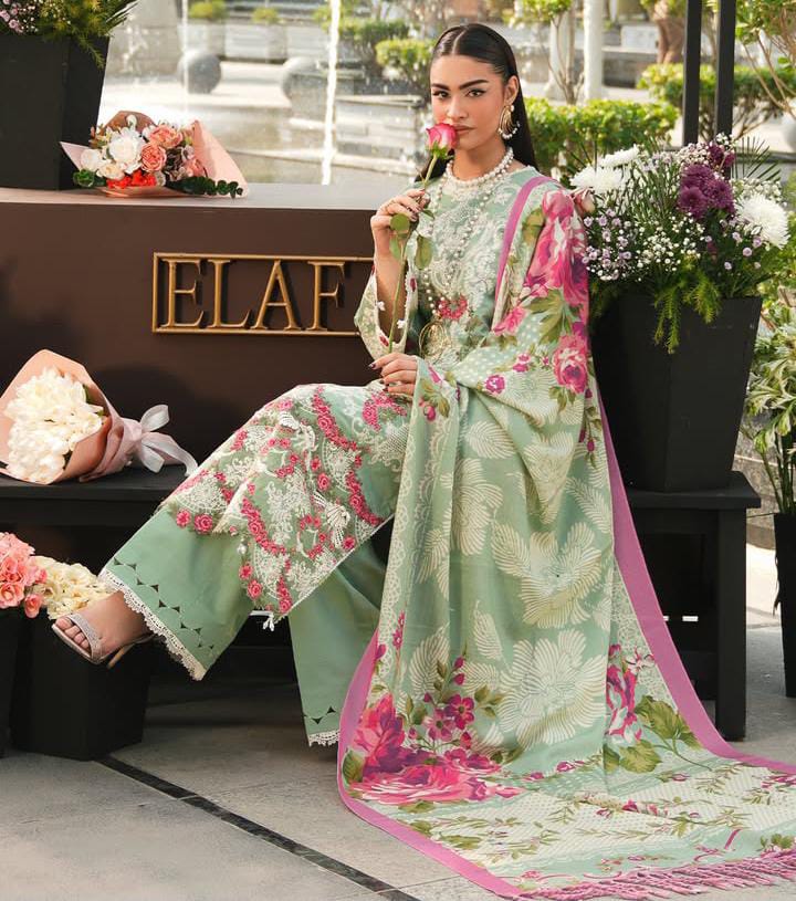 Fully Heavy Embroidered Lawn Chickenkari Suit