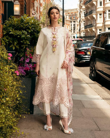 Heavy Embroidered Chickenkari Cotton Suit