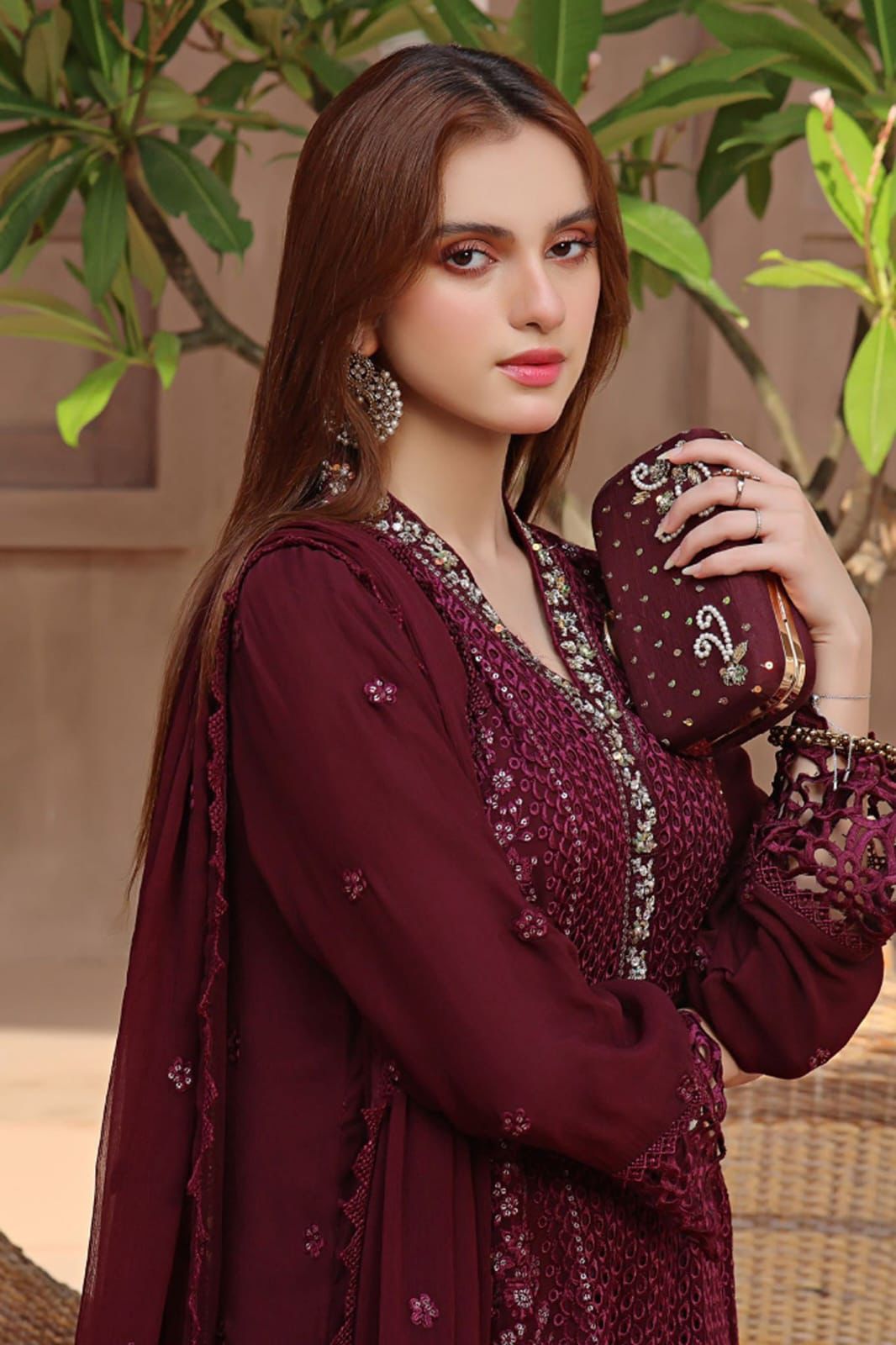 Full Heavy Chickenkari Embroidered Chiffon Collection 2025