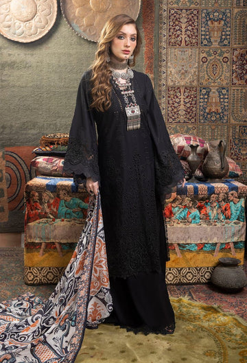 Women's Unstitched Lawn Chikenkari Embroidered Suit